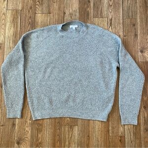 Abound Waffle Knit Gray Crew Neck Comfortcore Minimalist Sweater XS Fall